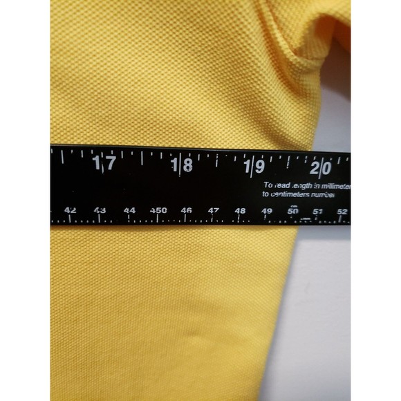 Lands End Womens Top Pullover vneck sz Med yellow 3/4 sleeve - Picture 5 of 6